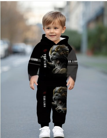 Trendy Cool Kids Casual Sports Hoodie Set