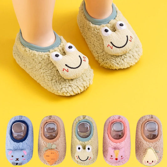 Non-slip Floor Socks For Kids Warm Fleece-lined And Extra-thickperfect As Your Little Ones First Pair Of Shoe