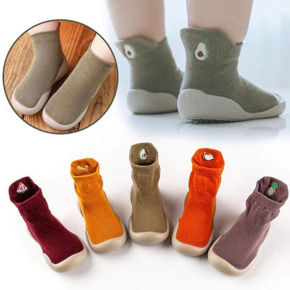 Organic Cotton Sock Shoes – Flexible, Non-Slip Baby Socks - Fruity
