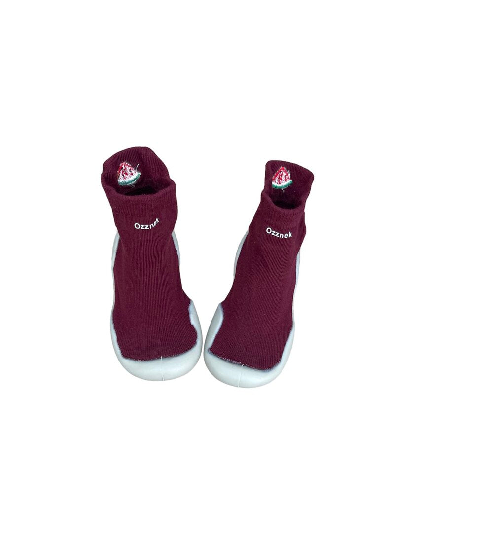 Organic Cotton Sock Shoes – Flexible, Non-Slip Baby Socks - Fruity