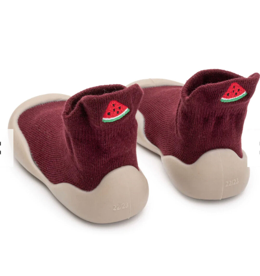 Organic Cotton Sock Shoes – Flexible, Non-Slip Baby Socks - Fruity