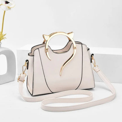 Fashion Leather Shoulder Bag & Chain Purse for Women | Small Crossbody & Trendy Underarm Bag (Square Satchel Handbag)