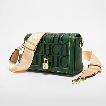 Fashion Design Metal Buckle Women's Shoulder Bag | Luxury Brand Solid Colour Printed Head Bag (Casual Crossbody for Parties)