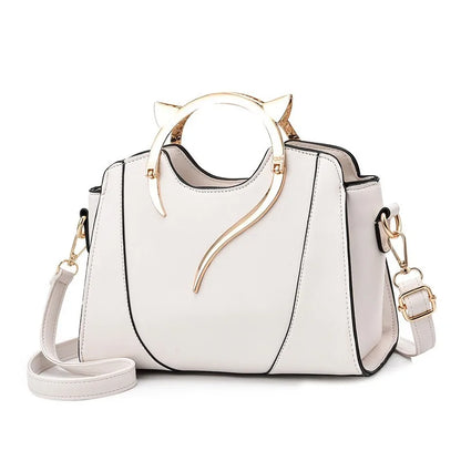 Fashion Leather Shoulder Bag & Chain Purse for Women | Small Crossbody & Trendy Underarm Bag (Square Satchel Handbag)
