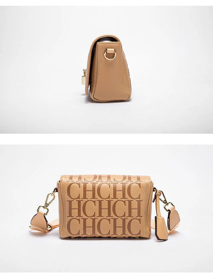 Fashion Design Metal Buckle Women's Shoulder Bag | Luxury Brand Solid Colour Printed Head Bag (Casual Crossbody for Parties)