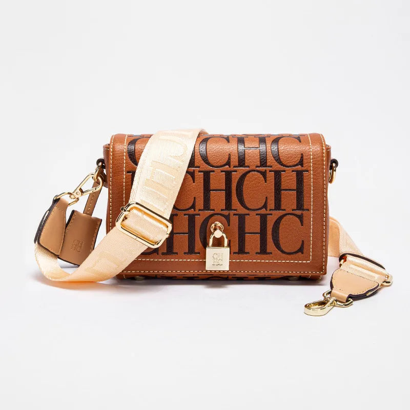 Fashion Design Metal Buckle Women's Shoulder Bag | Luxury Brand Solid Colour Printed Head Bag (Casual Crossbody for Parties)