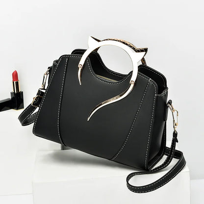 Fashion Leather Shoulder Bag & Chain Purse for Women | Small Crossbody & Trendy Underarm Bag (Square Satchel Handbag)