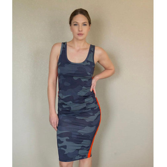 Midi Side Hustle Dress - Camouflage