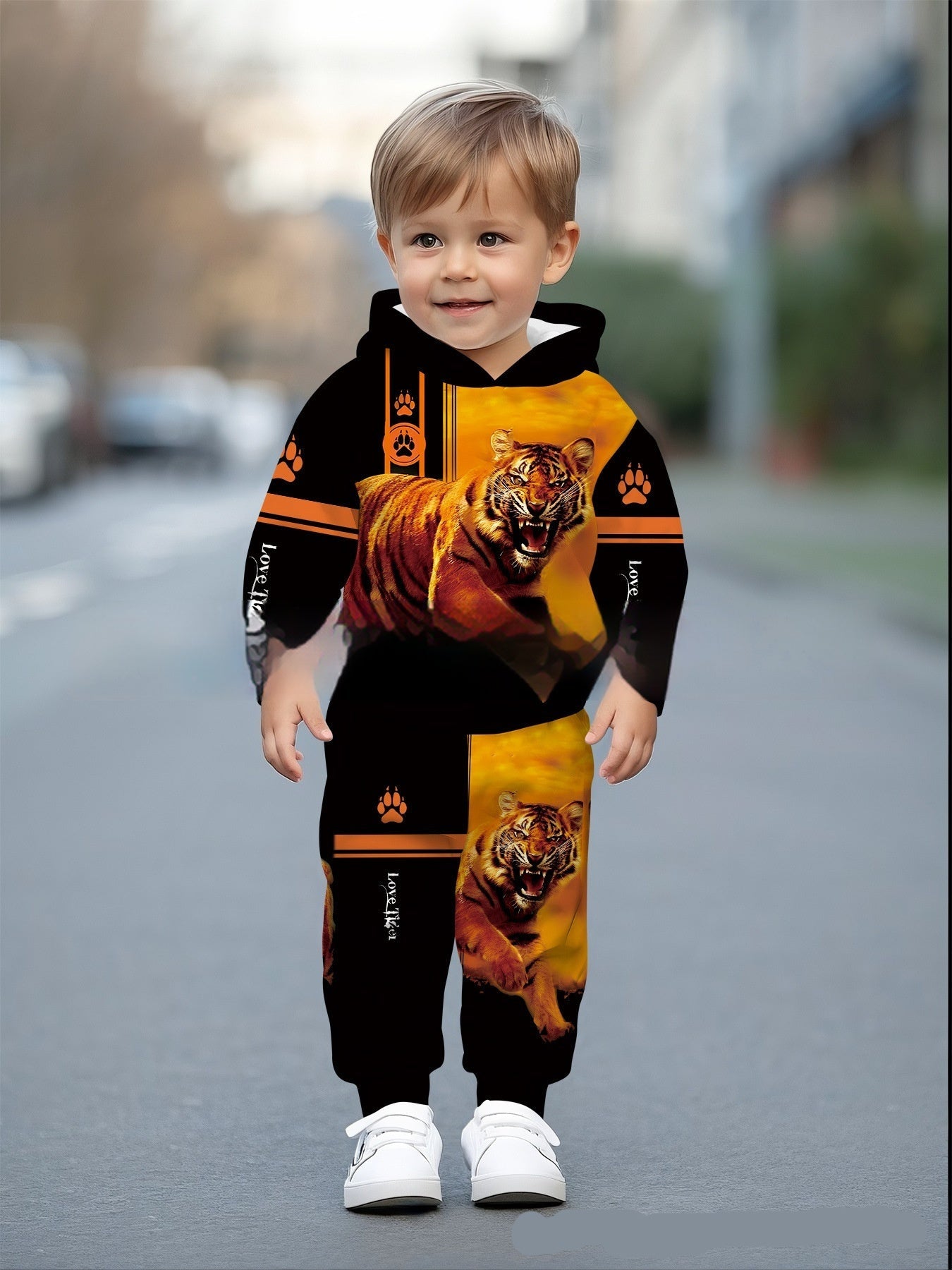 Trendy Cool Kids Casual Sports Hoodie Set